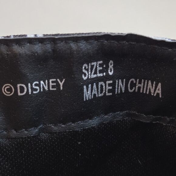 DISNEY Mickey Mouse Combat Boots Womens Size 8 Black White HOT TOPIC RETRO - Picture 7 of 9